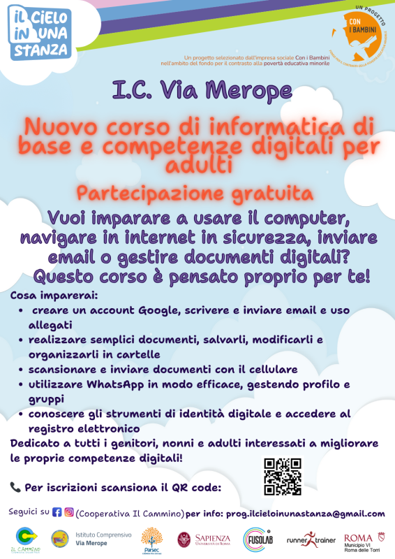 Corso di informatica gratuito per adulti all'I.C. Via Merope, Roma - Il ...