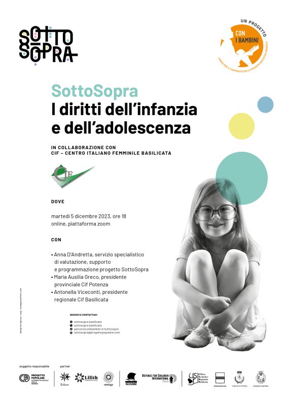 I diritti dell'infanzia e dell'adolescenza progetto SottoSopra, locandina