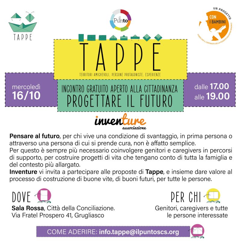 invito evento del progetto Tappe 16 ottobre 